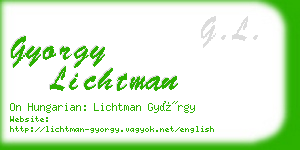 gyorgy lichtman business card